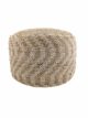 Natural and White Color Balcony Decor Pouf - PF 050 (50x50x30cm) - الصورة 2