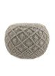 White & Light Beige Pouf for Drawing Room - PF 065 (40x40x40cm) - الصورة 3