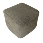 Floor Bedroom Pouf Grey Color - PF 057 (40x40x40cm)