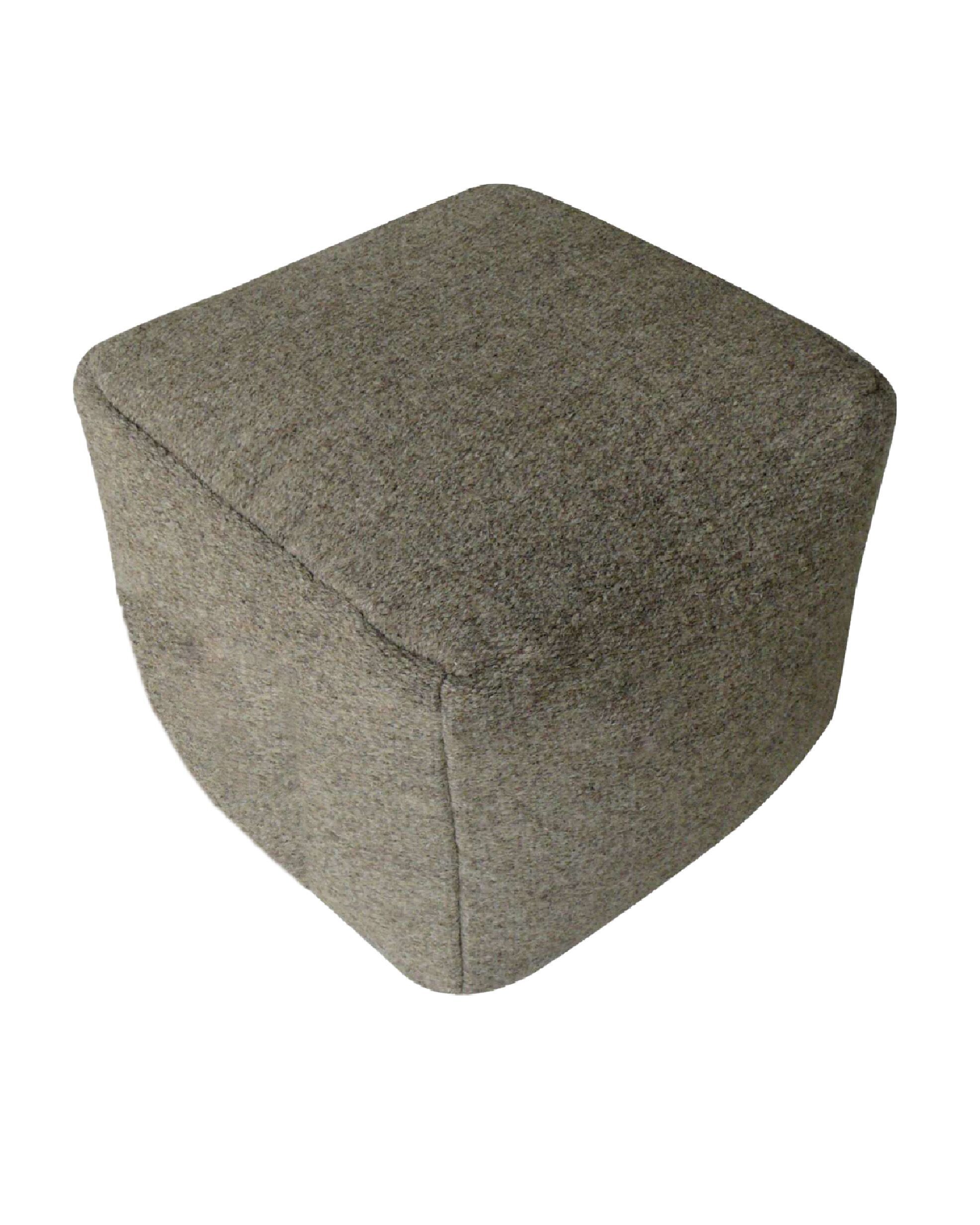 01-70-1-1972x2465-1.jpg Floor Bedroom Pouf Grey Color - PF 057 (40x40x40cm) - الصورة 1