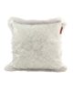 White & Silver Color Poly Duck Cushion with Filler for Home Decor, Window Seat - CS 122 (45x45cm)
