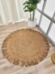 Handmade Natural Braided Jute Floor Round Rug - BR 015 (90cm)