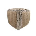 Multi Color Jute and Polyester Decor Sequence Pouf - PF 007 (40x40x40cm)