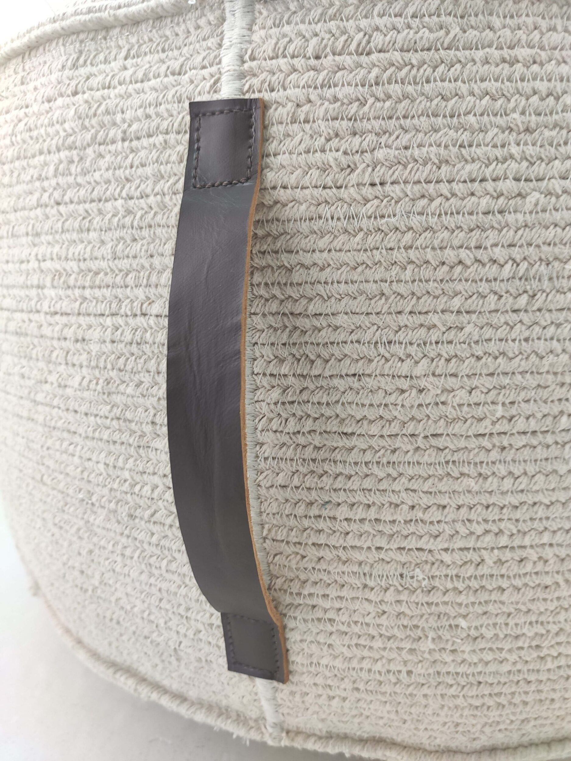 02-15-scaled-2.jpg White Color Study Room Cotton Pouf - PF 053 (50x50x30cm) - الصورة 2