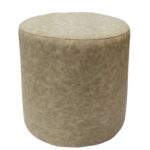 Ivory Color Bedroom Leather Pouf - PF 043 (40x40x40cm)