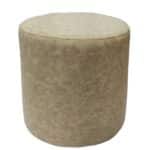 Ivory Color Bedroom Leather Pouf - PF 043 (40x40x40cm)