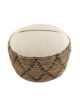 Natural and Black Color Playroom Jute & Cotton Pouf - PF 048 (50x50x30cm) - الصورة 2