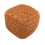 Orange decorative pouf for bedroom - PF 061 (40x40x40cm)