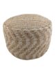 Natural and White Color Balcony Decor Pouf - PF 050 (50x50x30cm)