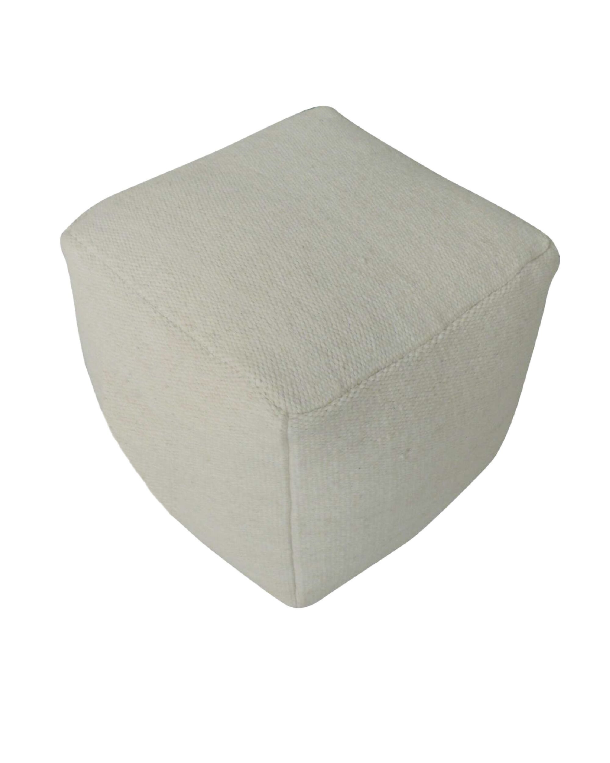 02-77-scaled-1-2000x2500-1.jpg White Color Polyester Home Decor Pouf for Hallway - PF 058 (40x40x40cm) - الصورة 1