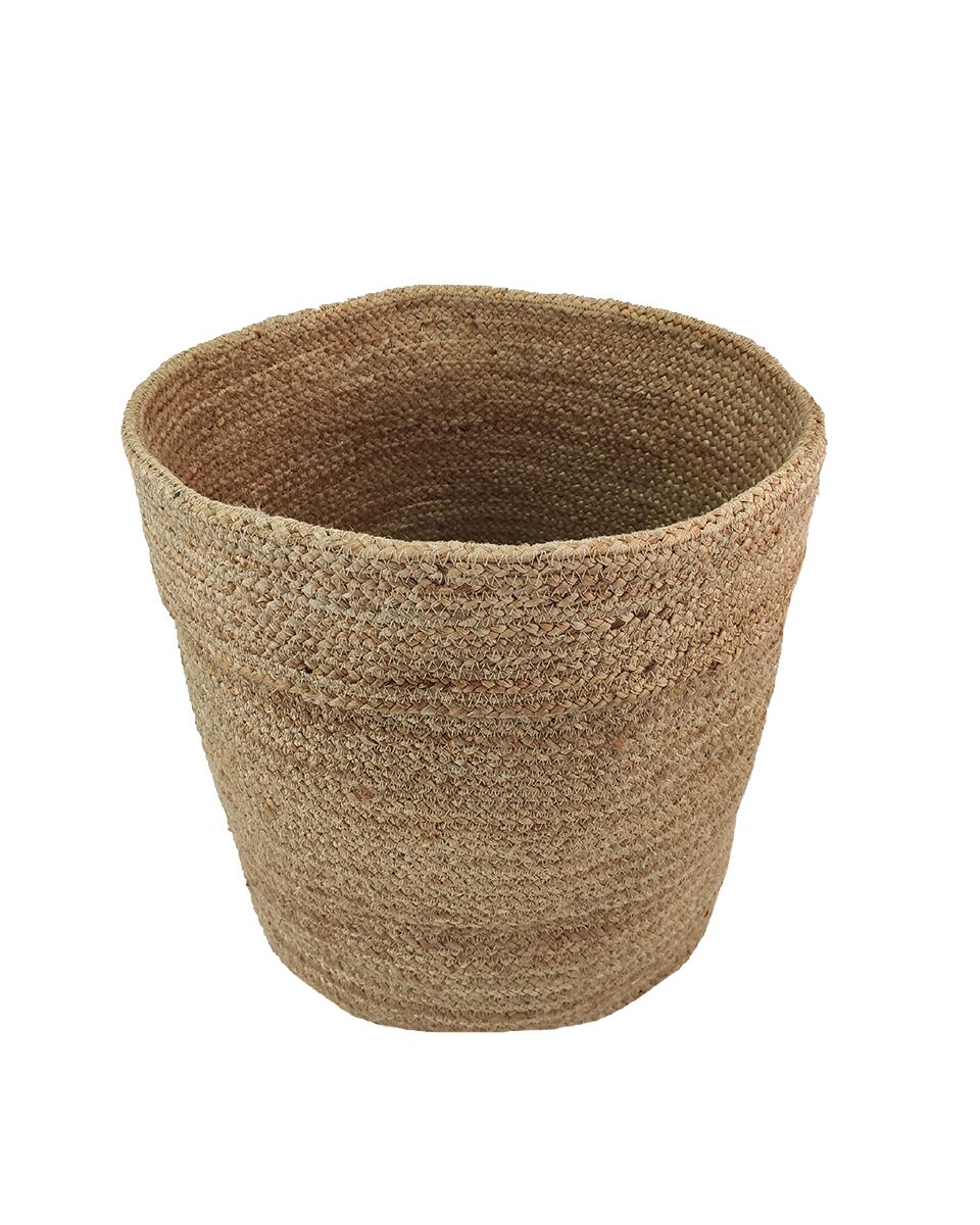 02.jpg Natural Handmade Jute Basket for Living Room and Bedroom Storage - BS 016 (40x50cm) - الصورة 1
