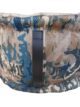 Multi Color Polyester Pouf with Leather Handle - PF 030 (50x50x30cm) - الصورة 2