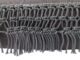 Black Color Cotton Fringes Pouf for Playroom - PF 044 (55x55x15cm) - Image 3