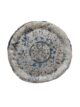 Multi Color Polyester Pouf with Leather Handle - PF 030 (50x50x30cm) - الصورة 3