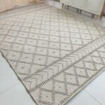 Natural & Grey Color Dining Room Decor Woven Rug - SR 026 (200x300cm)