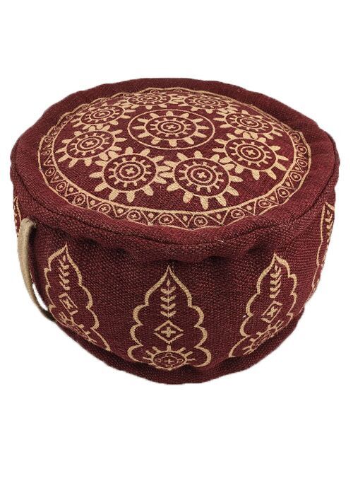 1-2-2-500x687-1.jpg Red Color Modern Design Pouf for Guest Room - PF 059 (50x50x30cm) - الصورة 1