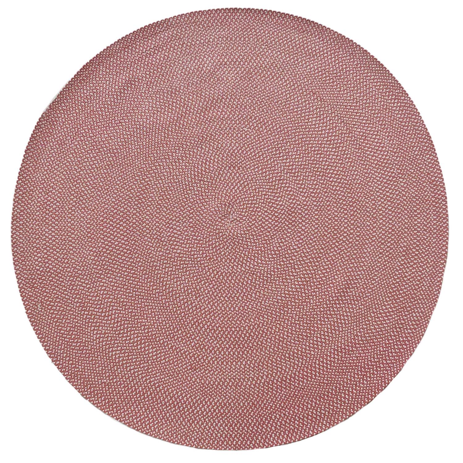 Handmade Cotton Rug BR 011, Pink Color, Round Shape (90cm) Ideal