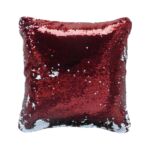 Red and Silver Polyester Magical Double Color Changing Cushion Cover - CS 034 (40x40cm)