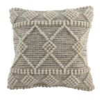 Natural & Black Handmade Bedroom Decor Cotton-Wool Cushion - CS 047 (45x45cm)