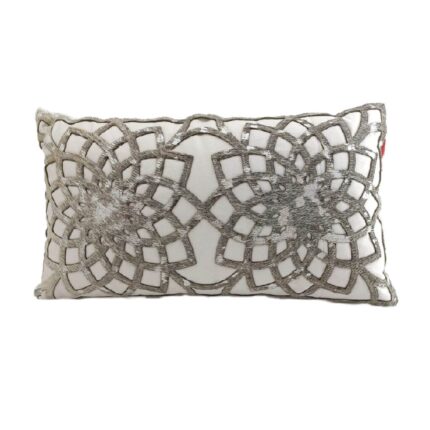 Soft Home Decor White Leather Cushion - CS 102 (30x50cm)