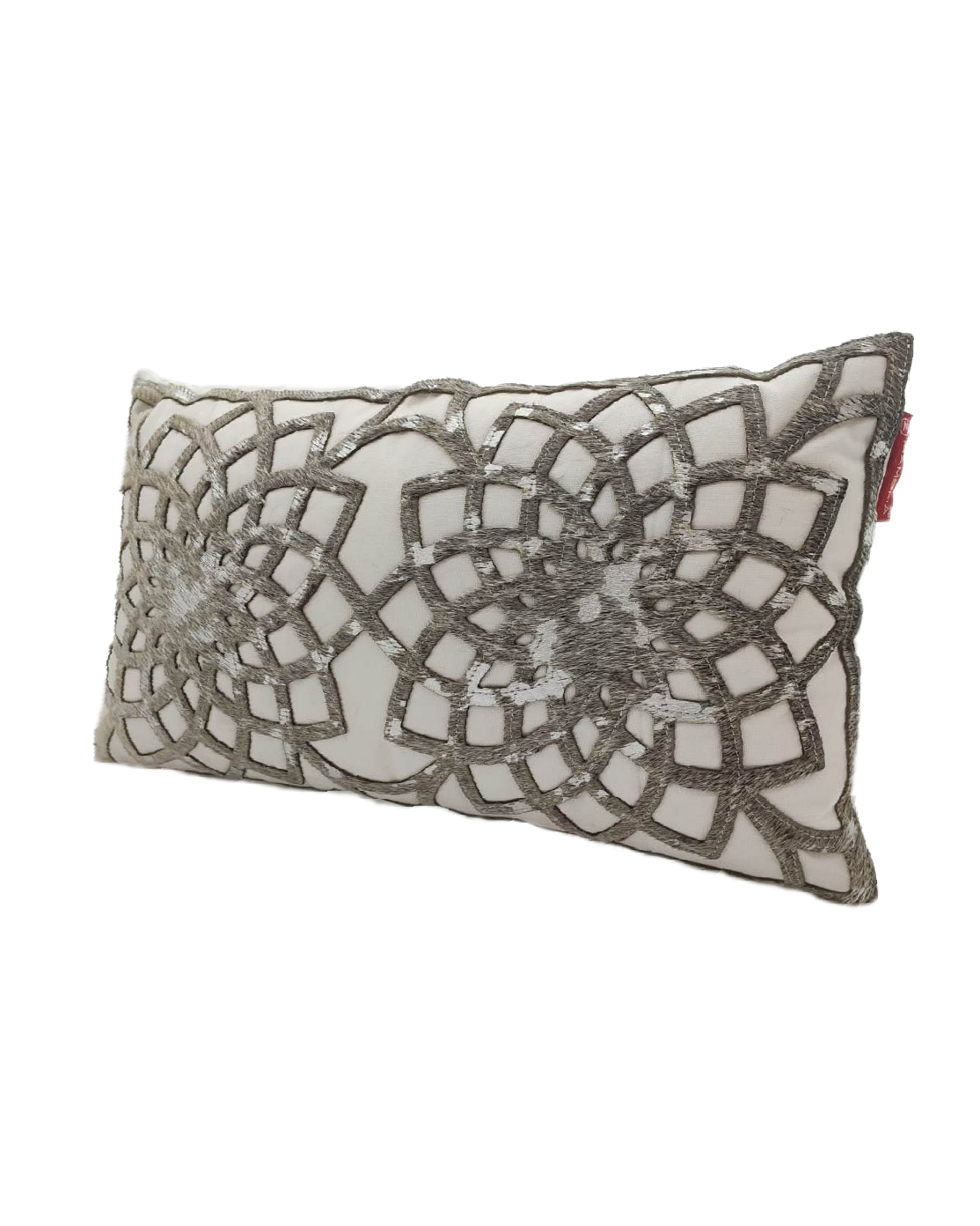 15485-2.jpg Soft Home Decor White Leather Cushion - CS 102 (30x50cm) - الصورة 2