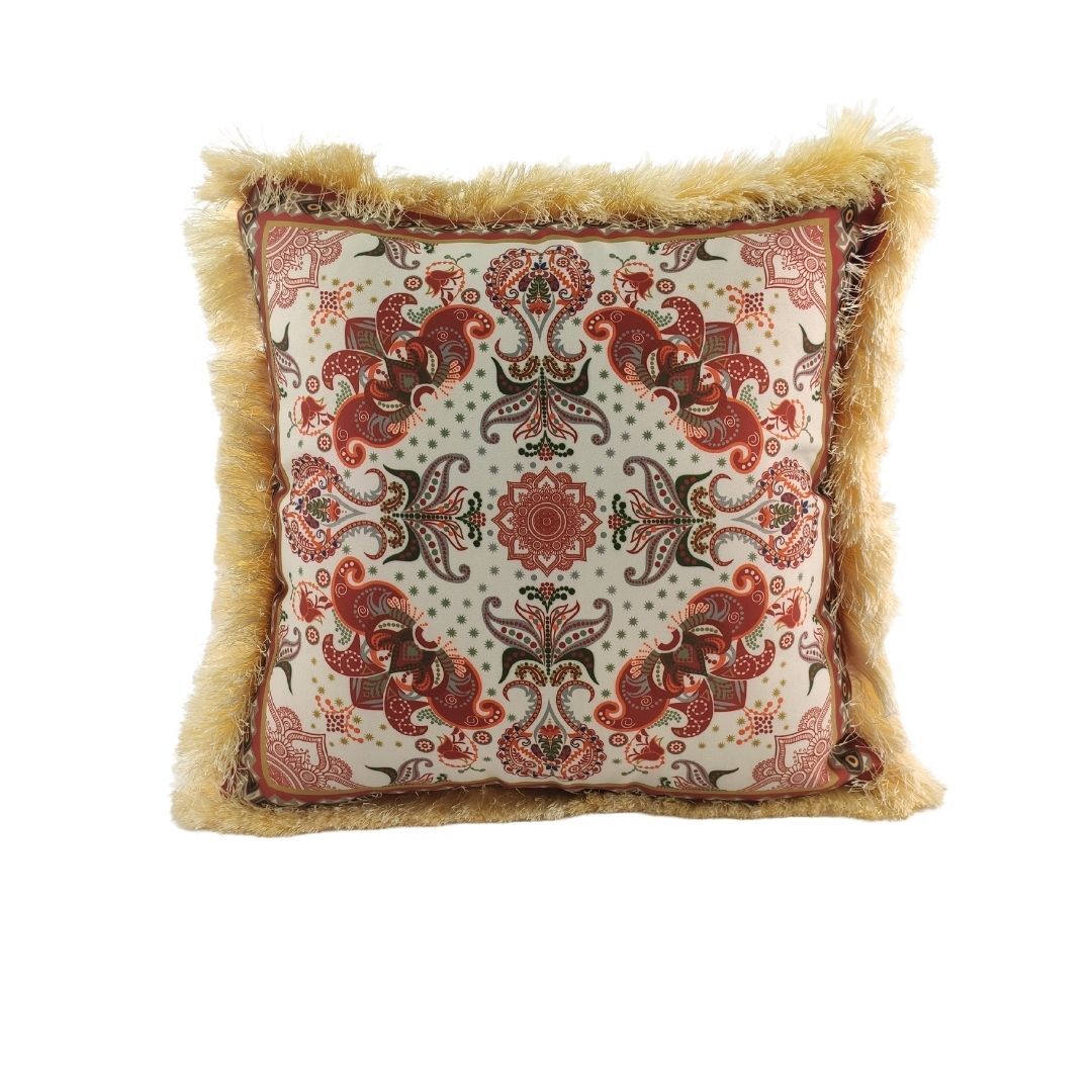 16-1080x1080-1.jpg Multi-Color Digital Printed Polyester Cushion with Lace for Couch, Sofa, Bed - CS 061 (45x45cm) - الصورة 1