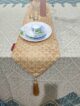 Brown and Gold Polyester Table Runner with Tassel for Dining and Coffee Table - TR 021 (40x260cm)