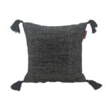 Black Color Cotton Cushion with Filler for Living Room, Bedroom - CS 133 (45x45cm)