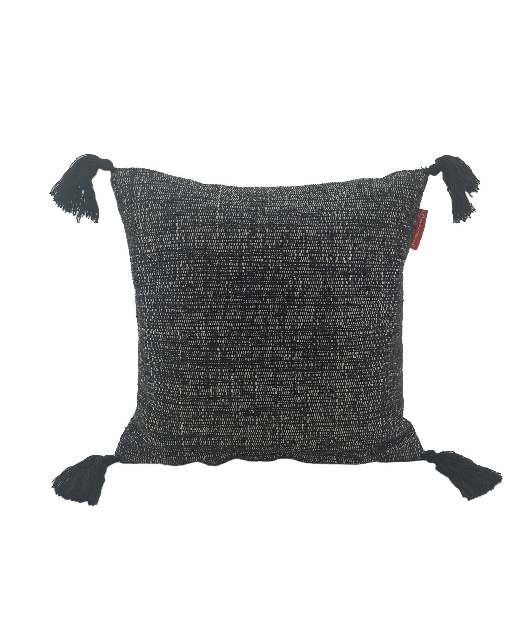 1651302059280-scaled-1-2044x2500-1.jpg Black Color Cotton Cushion with Filler for Living Room, Bedroom - CS 133 (45x45cm) - الصورة 1