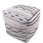 Comfort Cotton and Wool Pouf Natural Color - PF 066 (40x40x40cm)