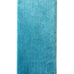 Elegant drawing room decor shaggy rug MPV 02 in aqua color, 60x180cm, soft and plush by Ramsha Home.
