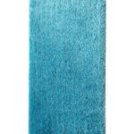Aqua color shaggy rug MPV 02 for drawing room decor, 80x200cm, soft and stylish by Ramsha Home.