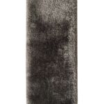 Soft and fluffy grey shaggy rug for hallway floor MPV-05, 60x180cm by Ramsha Home