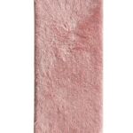MPV-06 modern comfort shaggy rug in pink color for kids room, 60x180cm by Ramsha Home