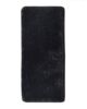 Black Glitter Polyester, Micron & Cotton Bedroom Decor Shaggy Rug - MPV 07 (80x200cm)
