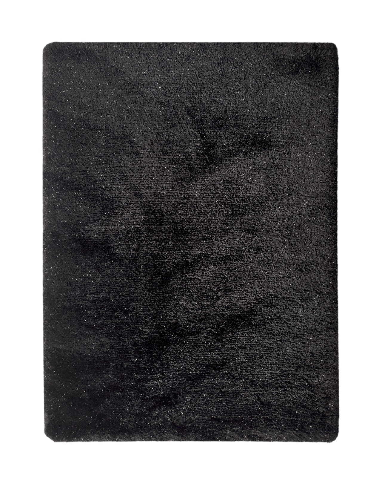 Stylish Polyester and Cotton Black Glitter Rug - MPV 07 (170x240cm) Polyester and Cotton Shaggy Rug with Glitter Detail - MPV 07 (170x240cm)