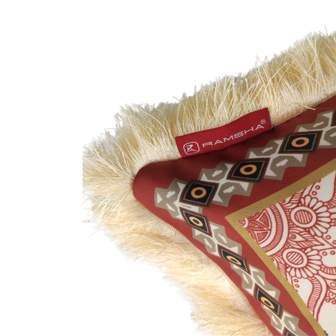 18.jpg Multi-Color Digital Printed Polyester Cushion with Lace for Couch, Sofa, Bed - CS 061 (45x45cm) - الصورة 2