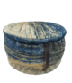 Living Room Polyester Pouf with Leather Handle - PF 035 (50x50x30cm)