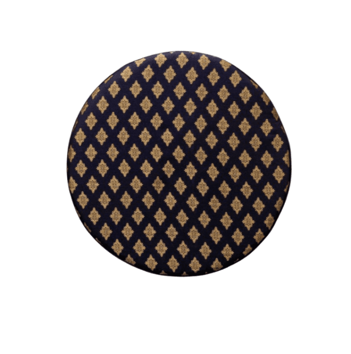 ⁦Black & Gold Area Decor Pouf - PF 009 (40x40x40cm)⁩ - الصورة ⁦3⁩