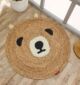 Handcrafted bear design jute rug BR 022 (90cm)