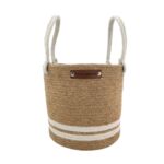 Handmade Jute & Cotton Basket - BS 001 (25x25cm)