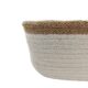 Natural and White Handmade Jute and Cotton Basket for Home Decor - BS 007 (30x20x10cm) - Image 3