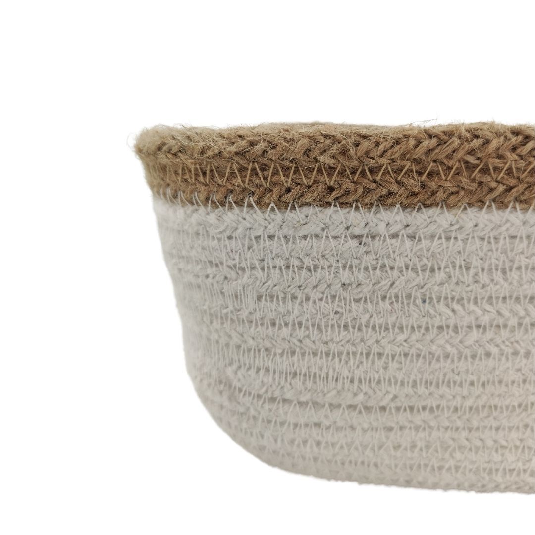 2-2-1-1080x1080-1.jpg Natural and White Handmade Jute and Cotton Basket for Home Decor - BS 007 (30x20x10cm) - Image 3