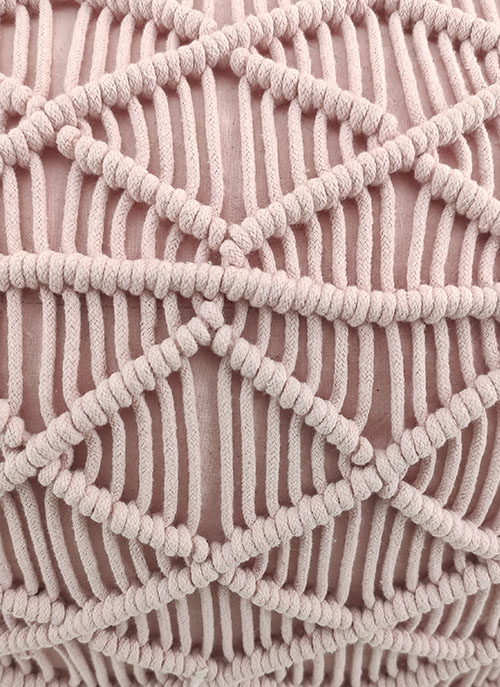 2-2-2.jpg Pink Color Cotton Kids Room Pouf - PF 063 (40x40x40cm) - الصورة 3