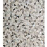Grey Color Bedroom & Hallway Leather Rug - LR 007 (200x300cm)