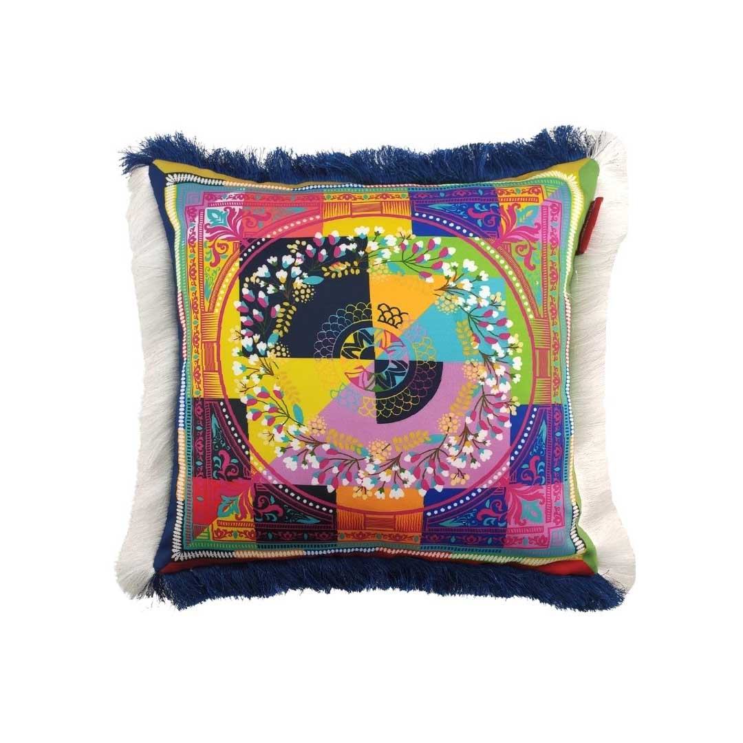 zahid 2 Multi-Color Modern Polyester Cushion with Filler for Window Seat, Car Seat - CS 057 (45x45cm) - الصورة 3