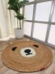 Handcrafted bear shape jute rug BR 022 (90cm) by Ramsha Home