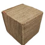 Natural Color Bedroom Jute Pouf - PF 004 (40x40x40cm)