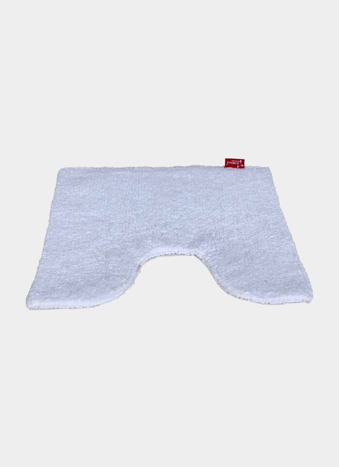 ⁦White Non-Slip Fluffy Soft Cotton Bathmat - BM 027 (40x40cm)⁩ - الصورة ⁦3⁩