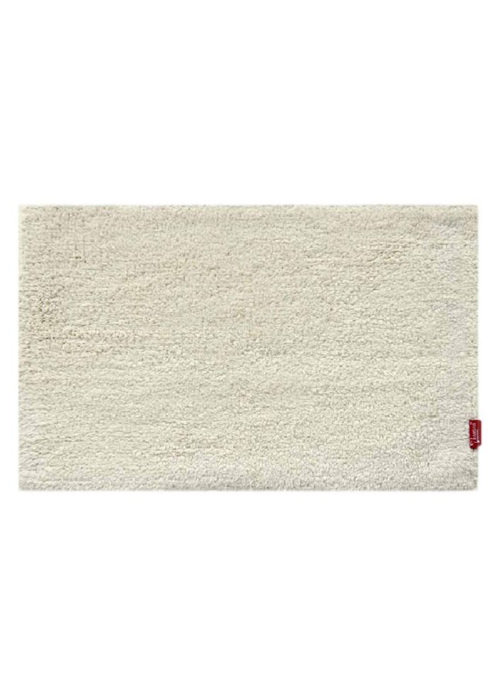⁦White Non-Slip Fluffy Soft Cotton Bathmat - BM 024 (50x80cm)⁩ - الصورة ⁦1⁩